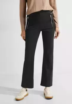 Брюки Cecil с завышенной талией, черный