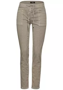 Брюки CECIL Slim fit Pants Tracey, цвет Kitt/Dark beige