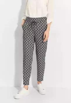 Брюки Cecil, средняя талия, черный