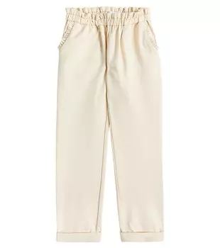 Брюки celeste из хлопка C'Era Una Volta, белый