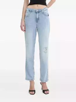 Брюки Celia с эффектом потертости GUESS USA, синий