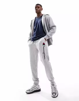Брюки Champion Authentic с ребристыми манжетами серого цвета