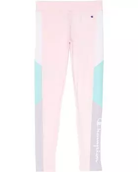 Брюки Champion Color-Block Leggings, цвет Pink Candy/White/Aruba Blue/Urban Lilac
