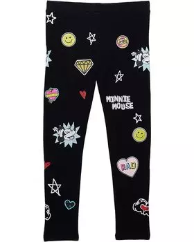 Брюки Chaser Minnie Mouse Minnie Smiles Glitter Leggings, реальный черный