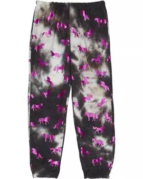 Брюки Chaser Recycled Bliss Knit Cozy Sweatpants, цвет Black/White Crystal Wash