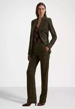 Брюки CHECKED TWILL STRAIGHT LEG PANT Lauren Ralph Lauren, темно-зеленый