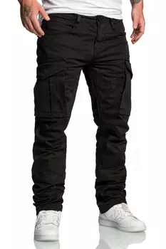 Брюки чинос Amaci&Sons Cargo Jogger WYATT, черный