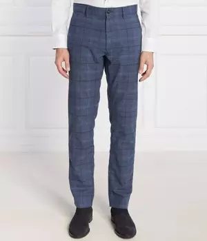 Брюки-чинос Boss Orange в клетку, синий