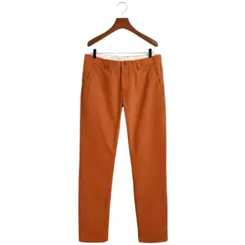 Брюки чинос Gant Comfort Super Slim Fit, коричневый