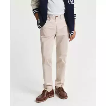 Брюки чинос Gant Twill Slim Fit, бежевый