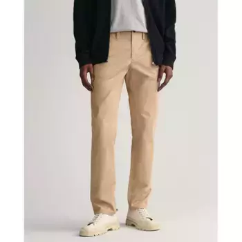 Брюки чинос Gant Twill Slim Fit, зеленый