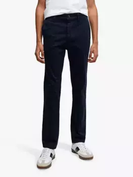 Брюки чинос HUGO BOSS BOSS Cotton Tapered, цвет dark blue