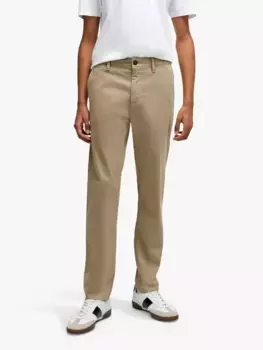 Брюки чинос HUGO BOSS BOSS Cotton Tapered, цвет pastel/brown
