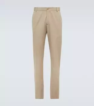 Брюки чинос из хлопка и шерсти Loro Piana, бежевый