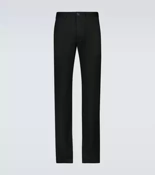 Брюки чинос из смесового хлопка и габардина Saint Laurent, черный