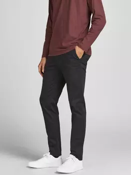 Брюки чинос Jack & Jones Baumwolle Stoffhose JPSTMARCO, черный