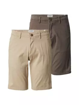 Брюки чинос JACK & JONES JPSTBOWIE, цвет Beige/Chocolate