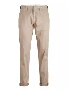 Брюки чинос JACK & JONES Loose fit Chino Pants JJPSTKane JJPablo, бежевый