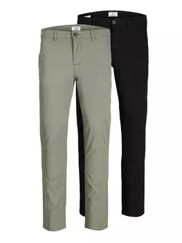 Брюки чинос JACK & JONES Slim fit Chino Pants JJIMacro JJDave, цвет pastel green/black