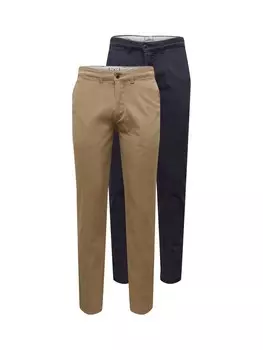Брюки чинос JACK & JONES Slim fit Chino Pants JJIMacro JJDave, цвет beige/dark blue