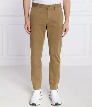 Брюки-чинос мужские Boss Orange прямого кроя, коричневый