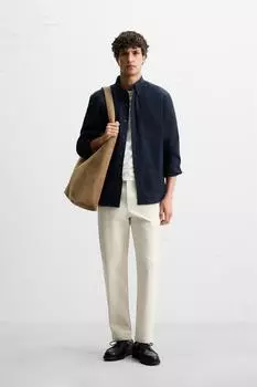 Брюки-чинос обычного покроя ZARA, устрично-белый