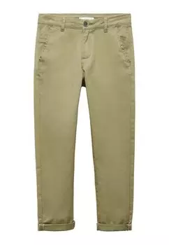 Брюки чинос PICCOLO Mango Kids, цвет olive