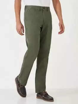 Брюки-чинос прямого покроя Crew Clothing, цвет Olive Green