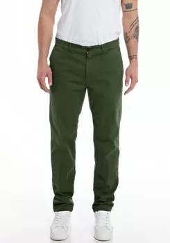 Брюки чинос REPLAY Slim fit Chino Pants, зеленый