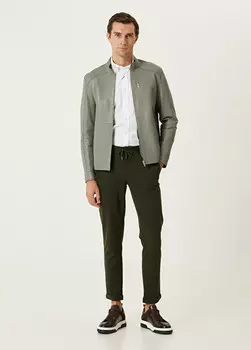 Брюки чинос с диагональным узором Beymen Club, хаки