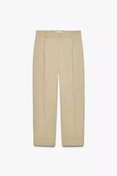 Брюки-чинос с подвернутыми краями ZARA, цвет Light camel