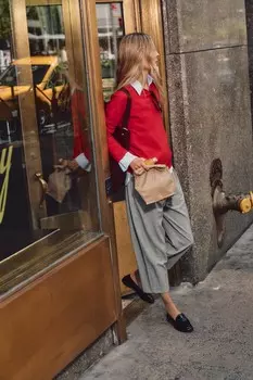 Брюки чинос с вытяжками ZARA, серый