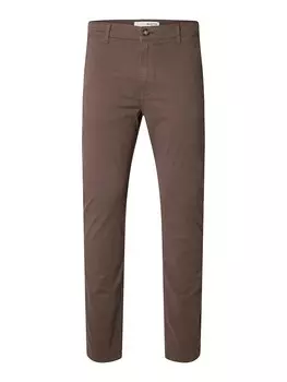 Брюки чинос SELECTED HOMME Chino, коричневый