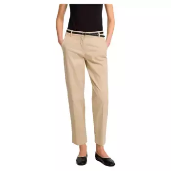 Брюки чинос Selected Vera Rita Cropped Fit, бежевый