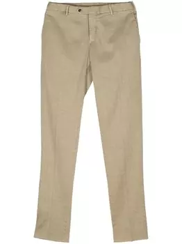 Брюки чинос средней посадки PT Torino, бежевый