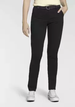 Брюки-чиносы AJC (2 шт.), в стиле casual с контрастным поясом, черный