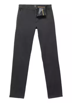 Брюки-чиносы BOSS ORANGE "Chino_slim", с задними карманами, черный