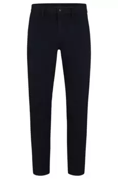 Брюки-чиносы BOSS ORANGE "Chino_tapered", с надписью BOSS, синий