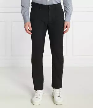 Брюки-чиносы Boss Orange Slim Fit с логотипом на кармане, черный