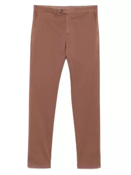 Брюки-чиносы Canali из эластичного хлопка, коричневый