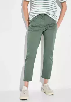 Брюки-чиносы Cecil, средняя талия, зеленый