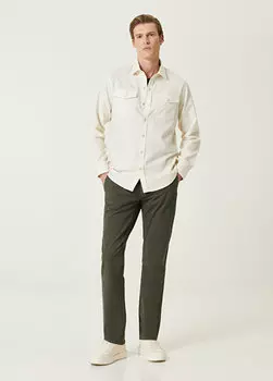Брюки-чиносы цвета хаки Beymen