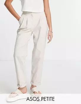 Брюки-чиносы цвета камня ASOS DESIGN Petite