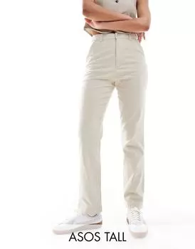 Брюки-чиносы цвета камня ASOS DESIGN Tall