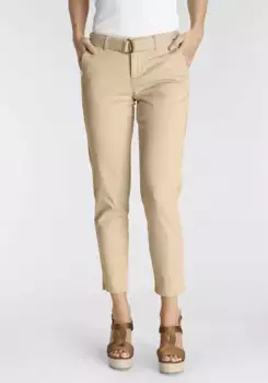 Брюки-чиносы DELMAO (комплект, 2 шт., с поясом), без щиколотки, с поясом в тон ---НОВЫЙ БРЕНД!, бежевый