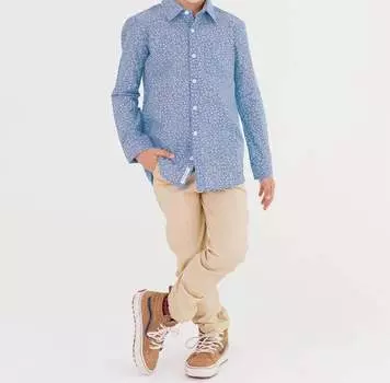 Брюки-чиносы для мальчиков Stretch в цвете Off-White RuffleButts