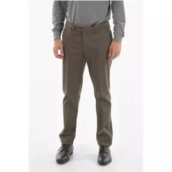 Брюки-чиносы ID из эластичного хлопка со средней посадкой MALGA Corneliani, Brown