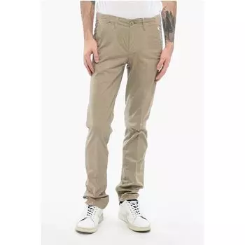 Брюки-чиносы ID Stretch Cotton с петлями для ремня Corneliani, Beige