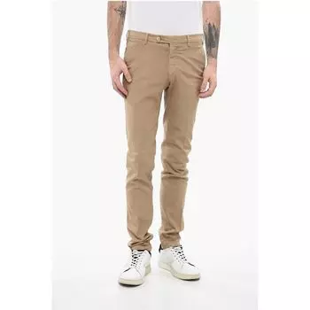 Брюки-чиносы ID Stretch Cotton с петлями для ремня Corneliani, Beige