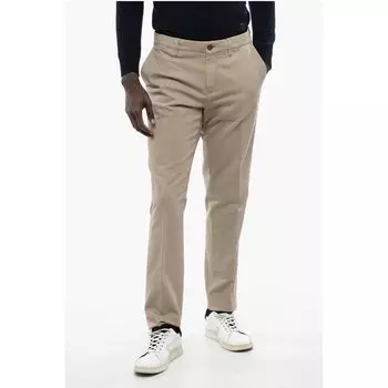 Брюки-чиносы ID Stretch Cotton с петлями для ремня Corneliani, Beige